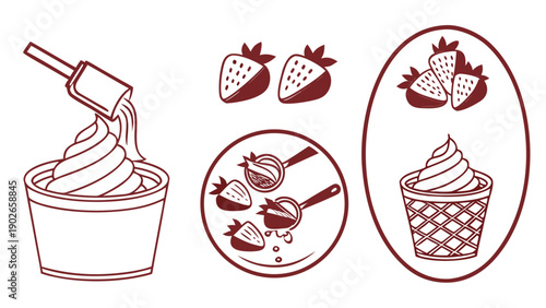 Delicious strawberry ice cream treats for a sweet indulgence