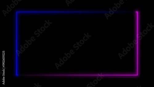 Neon loding Interface Animation with Glowing Progress Bar and Futuristic HUD Design.4k animation motion vedio