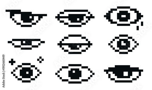 Pixel Art Eyes Set - Facial Expressions Pack