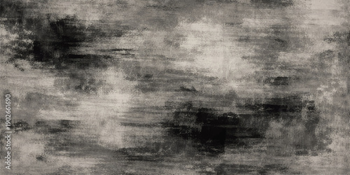 Aged antique design featuring a dark grunge old paper texture with a rough textured surface and vintage grey wall pattern on a dirty canvas backdrop