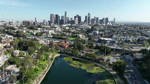 Wallpaper Mural Los Angeles Downtown Hollywood Freeway from Echo Park Aerial Shot R California USA Torontodigital.ca