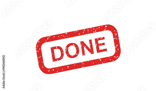 Red done stamp on with a grunge texture effect