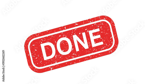 A red stamp with the word done on it