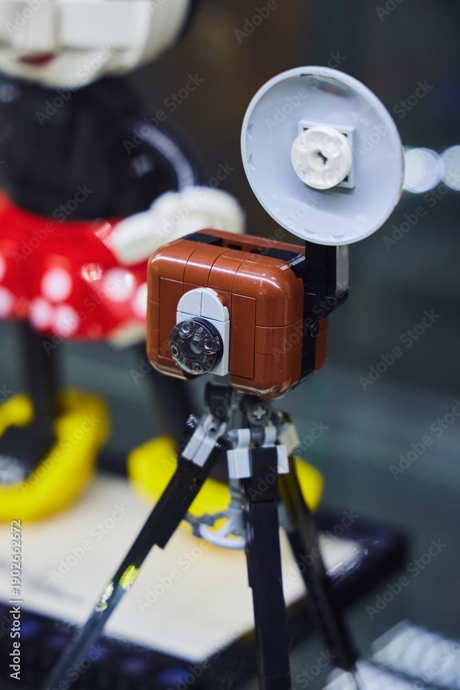 Naklejka premium Moscow, Russia. - June 23, 2025: Lego construction kit, old models. Collection of the famous toy series