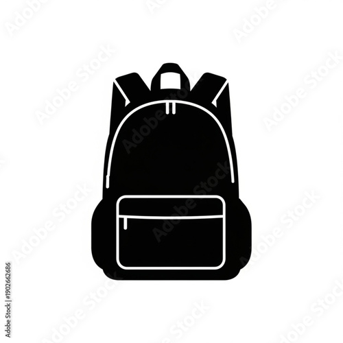 Modern black backpack with sleek design and multiple compartments