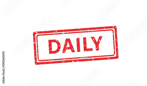 A red daily stamp on a with a grungy texture