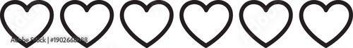 Heart shapes heart love symbols black and white Valentine's Day romance