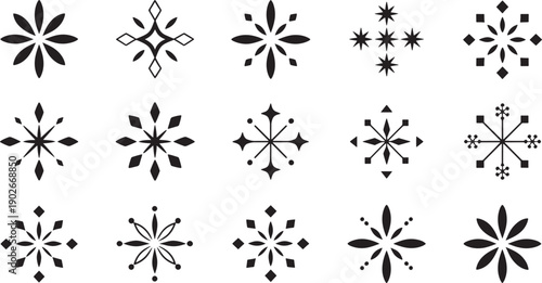 Snowflake snowflakes snowflake patterns winter black and white festive holiday