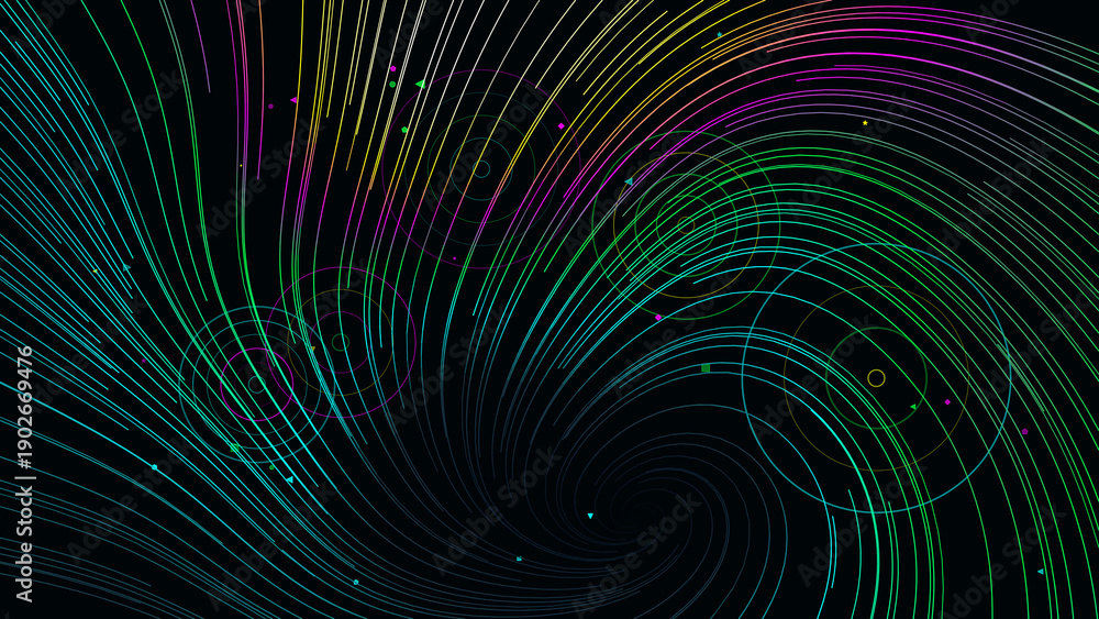 Fototapeta premium Vibrant Abstract Lines