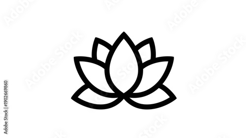 Elegant lotus flower graphic design element for various applications and uses