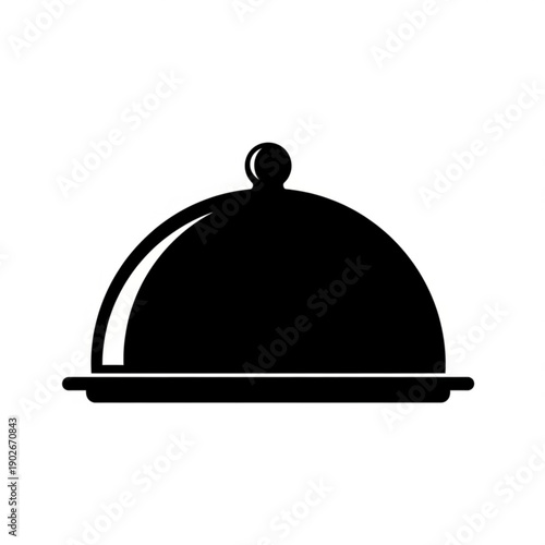 Cloche dome serving dish for elegant food presentation