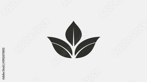 Minimalist leaf design simple vector illustration for diverse applications