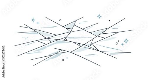 Thin ice patterns. Delicate icy lines spreading across a surface, creating natural geometric patterns and a quiet winter mood. Calm abstract