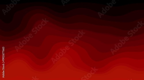 Seamless wavy gradient black red fire background animation.
