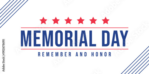Memorial day graphic with patriotic theme
