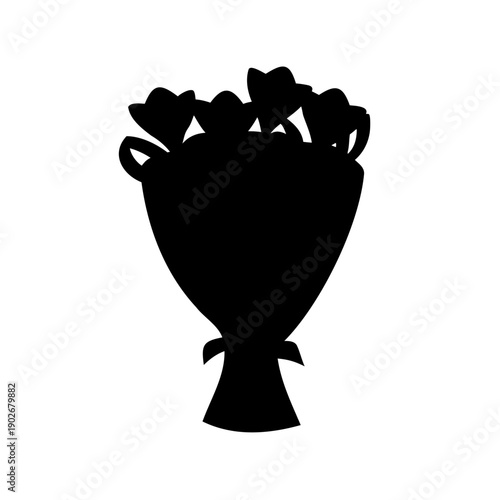 Silhouette of a trophy filled with various sports equipment Vector, illustration