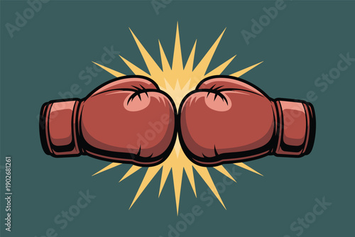 Boxing Gloves Ready for Impact, strength and competition concept