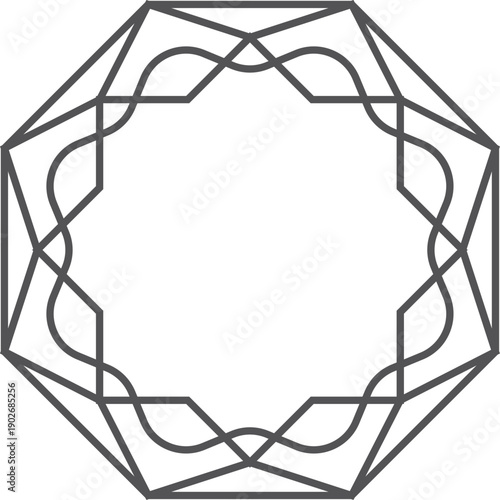 Gem crystal line icon. Precious brilliant stone