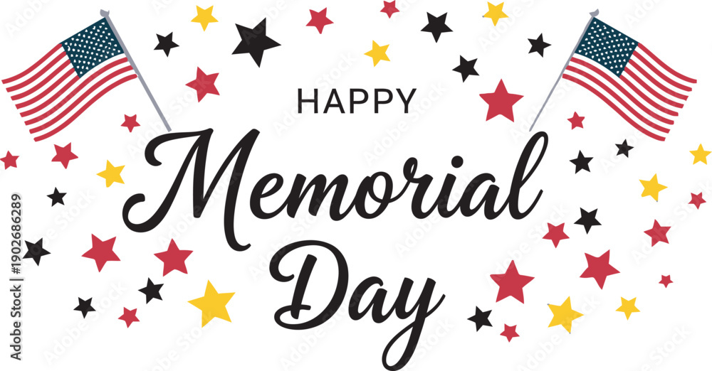 Obraz premium Happy memorial day honoring fallen heroes and celebrating freedom on memorial day weekend