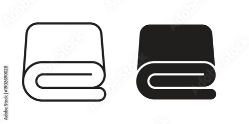 blanket icon in black solid style. linear symbol.