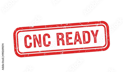 Red cnc ready stamp on for machining or manufacturing processes