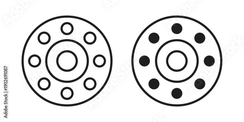 Car bearing icon in black solid style. linear symbol.