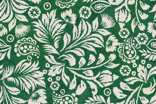 Ikat paisley embroidery on the fabric in Indonesia, India, and Asian countries. Geometric ethnic oriental seamless pattern. Aztec style. illustration design for textile, clothing, wrapping, carpet.