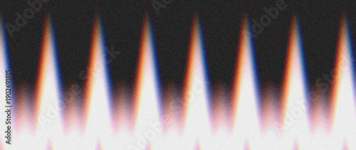 Abstract Grainy Texture with Orange #FFA500 and White #FFFFFF Retro CRT Scanlines and Sawtooth Wave Peaks