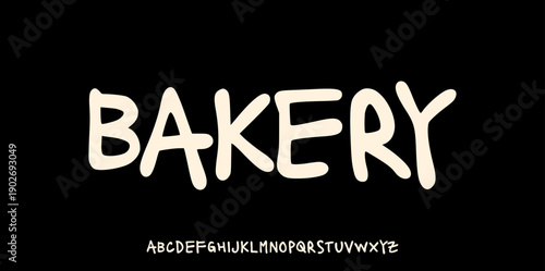 Font vector , Alphabet casual Handwritten Display Font for Creative Design