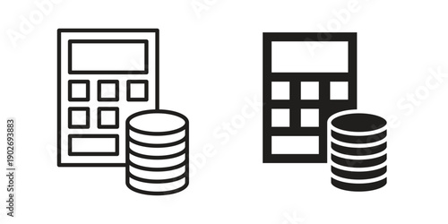 Estimate icon in black solid style. linear symbol.