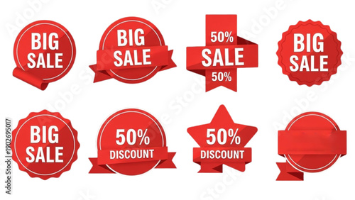Eye Catching Sale Badge Collection for Digital Advertising and Retail Branding