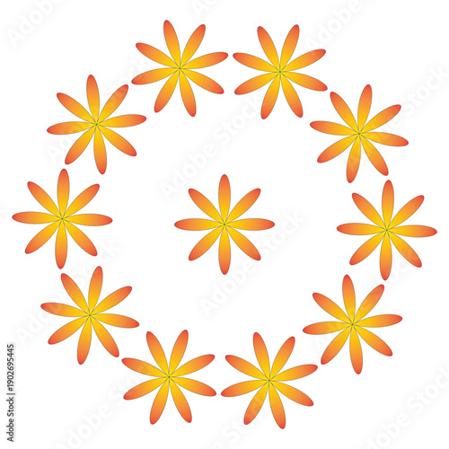 abstract yellow and orange floral background