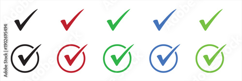 Check Mark Tick Icon Vector Approval Success Symbol