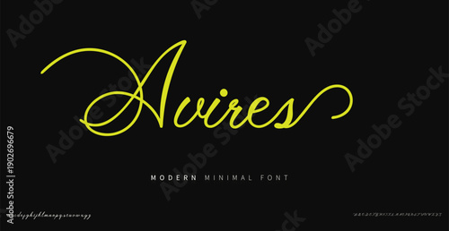 Classic typography in modern or old art deco style, serif letters for modern or retro poster font