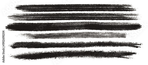 Vintage grunge abstract brush stroke set texture. artistic rough grunge brush strokes bundle and black splash stains creative sketch pattern design.