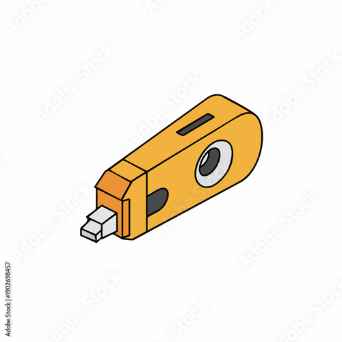 Isometric Flat Correction Tape Stationery Supply Education Object Illustration