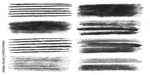 Vintage grunge abstract brush stroke set texture. artistic rough grunge brush strokes bundle and black splash stains creative sketch pattern design.