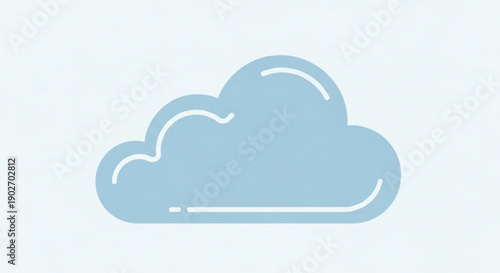 Modern cloud computing symbol for digital storage and technology