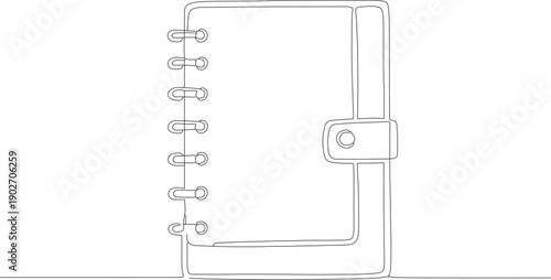 Simple Outline Close Ring Binder Organizer Isolated Stationery Icon