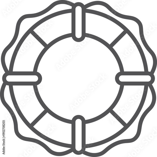 Rescue belt line icon. Swimming donut symbol
