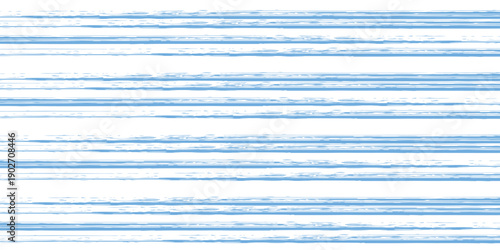 Vector stripes pattern. Seamless blue and white brush stroke background. Striped print with distress texture. Painted ornament for kids. Childish design
