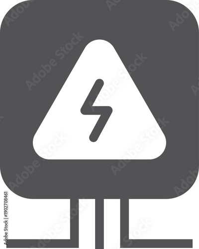 Electrical panel black icon. Power control element