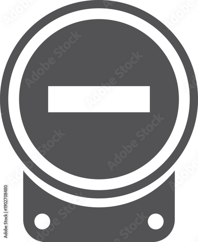 Electricity meter black icon. Energy power symbol
