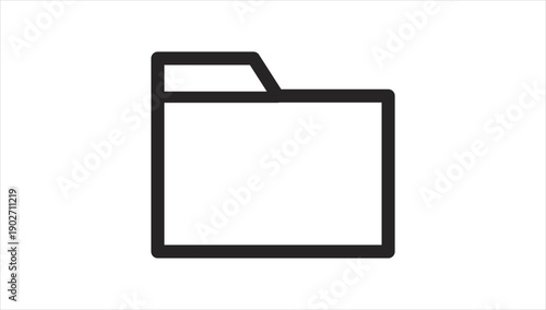 Simple black folder icon on white background.