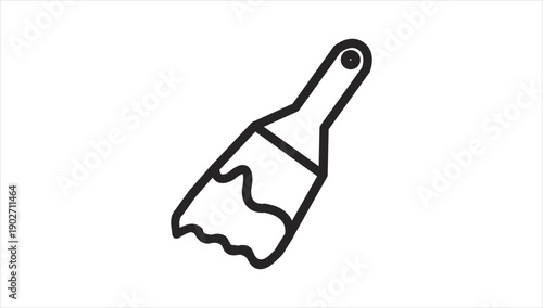 Simple black line illustration of a broken bottle.