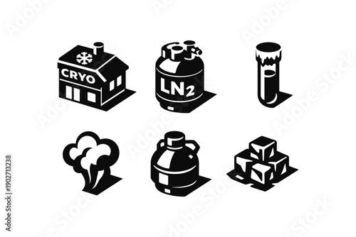 Cryogenic Equipment Icons