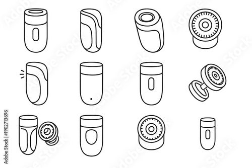 Blade removable vector cordless curves indicator nail ergonomic internal cutting icon compact