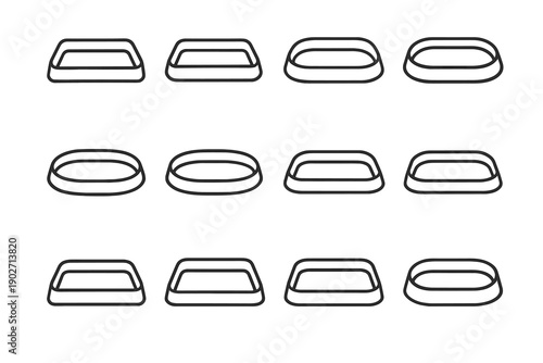 Interior build edge vector food simple tray pet icon underside compartment