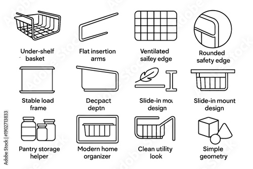 Organizer lightweight modern icon safety vector simple depth helper mounting home icons