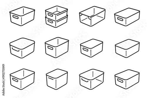 Lightweight refrigerator icon fridge solution surface dimensions vector minimalist edges plastic bin